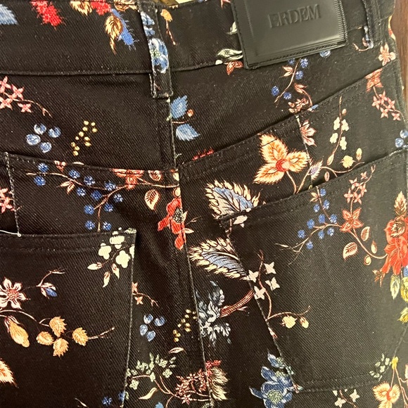Erdem Victorine denim black floral skirt - Picture 3 of 15